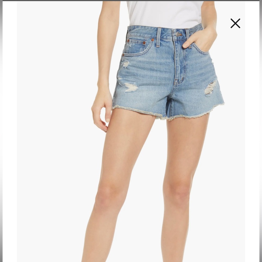Madewell Relaxed Destructed Edition Denim Shorts